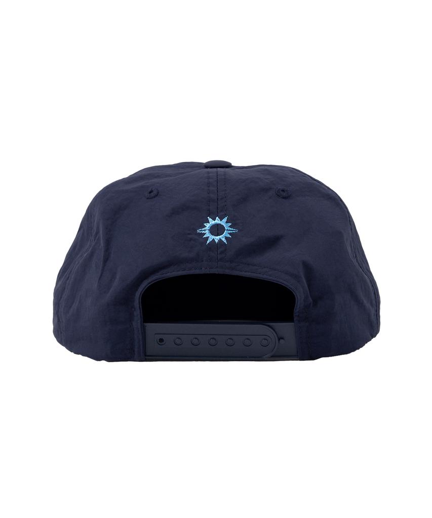 HELLO SUNRISE 90S Palm Tree Relaxed Fit 5Panel Cap_Navy