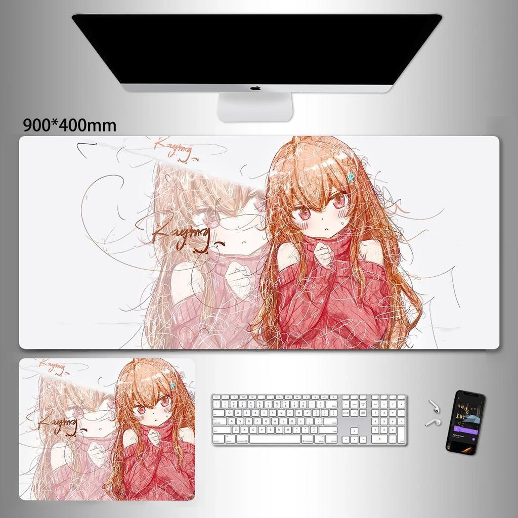 Line draft animation oversized mouse pad two-dimensional office desktop non-slip pad e-sports game computer keyboard pad