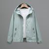 Women's Korean-Style Hooded Windbreaker - Casual, Loose-Fit, Windproof Jacket for Spring & Autumn.