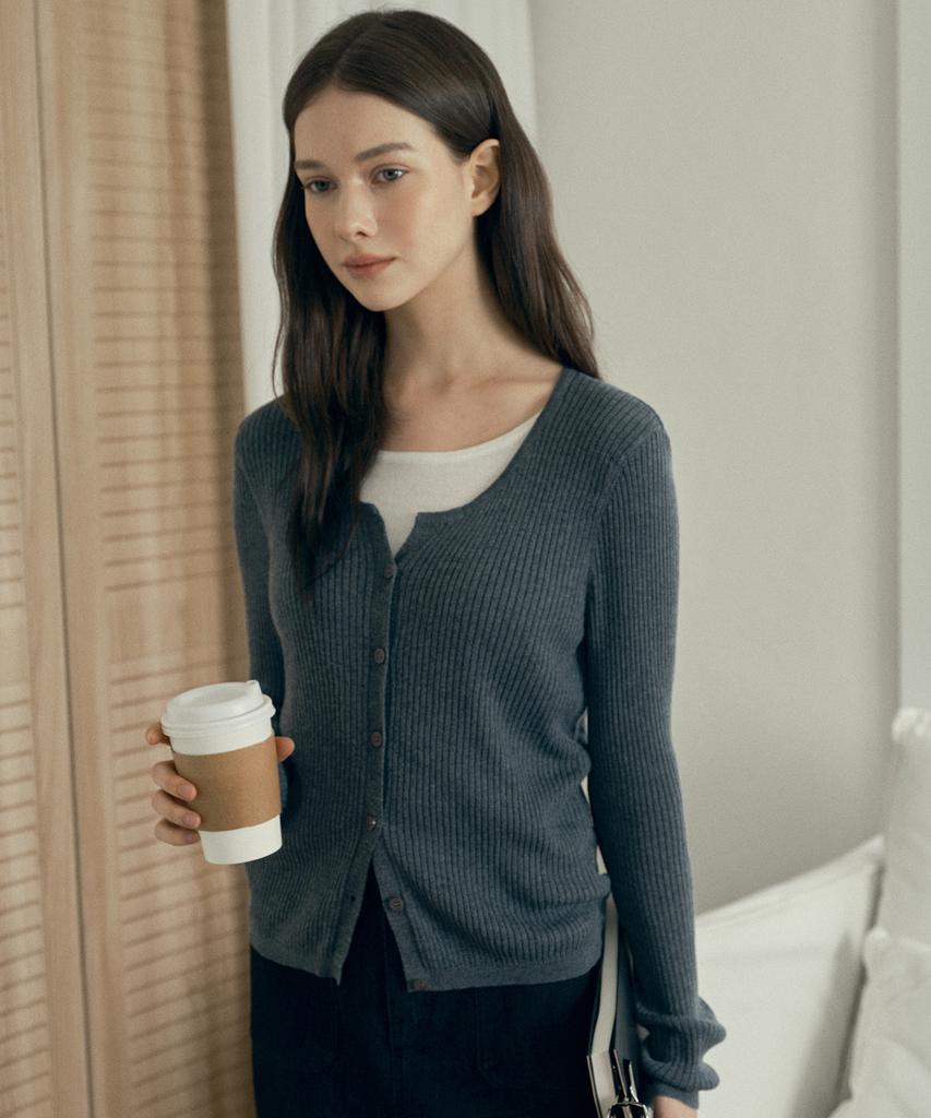 MIND BRIDGE WOMEN [W] Layered Button Regular Fit Knit - 3 Colors