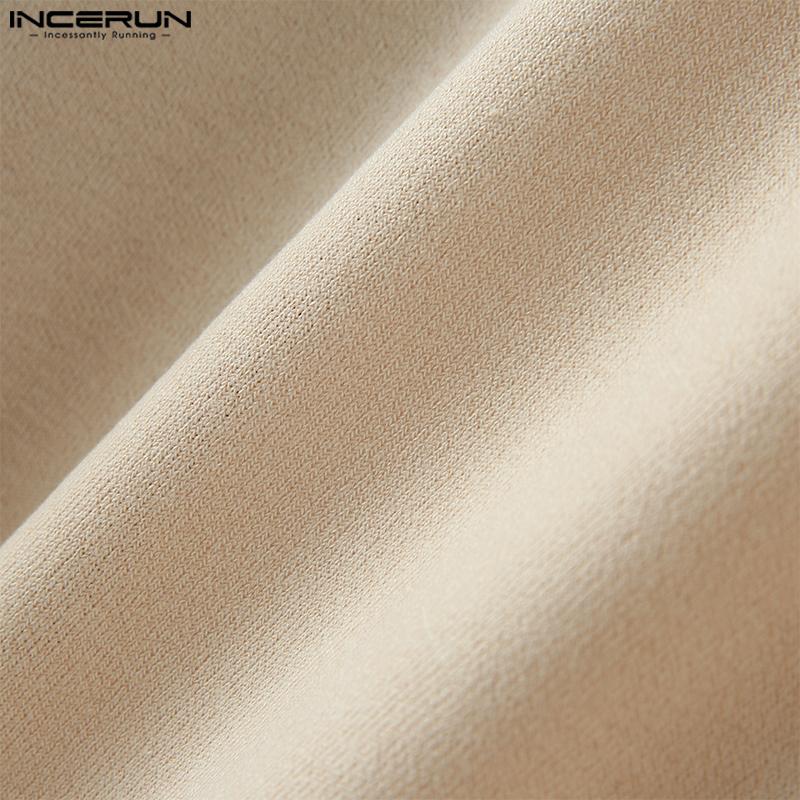 INCERUN Cardigan oversize da uomo in stile preppy lavorato a maglia a maniche lunghe