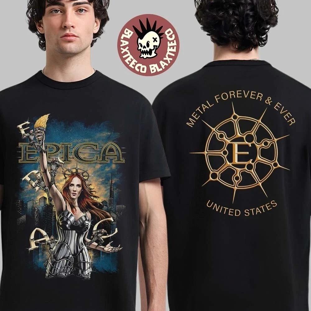 Epica 2025 Эксклюзивный Мерч Тур по США Футболка Fight To Survive переиздание S