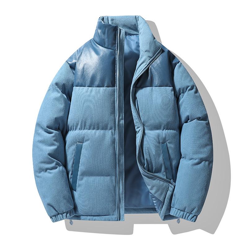 Winter High-quality Cotton Clothes Men's Letter Embroidery Corduroy Cotton Clothes Winter Bread Cotton-padded Clothes