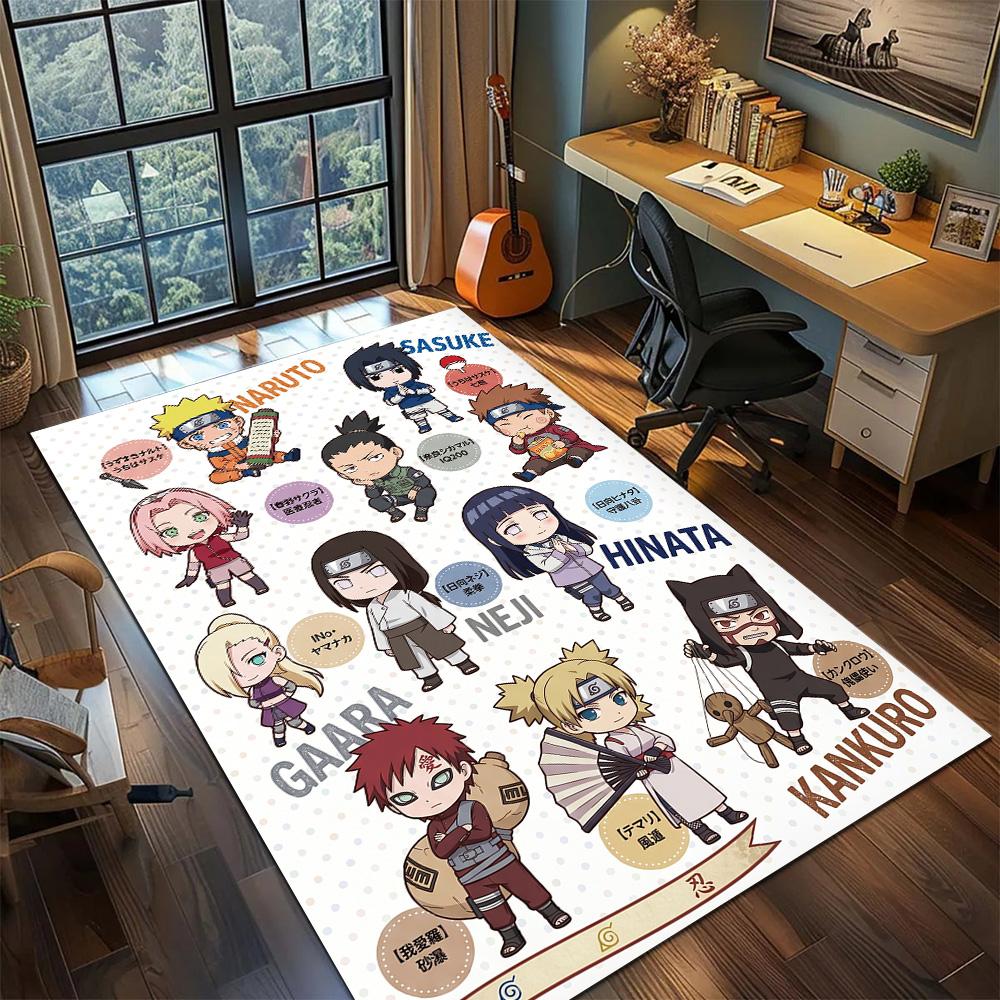 Naruto Carpet Floor Mat Washable Non Slip Gamer Bedroom Large Area Home Room Decor YUN6512