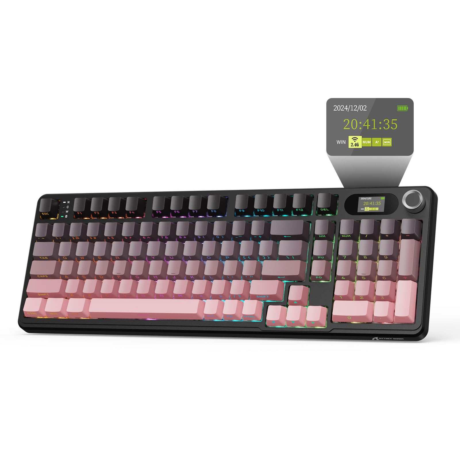 

ATTACK SHARK x MAMBASNAKE X98PRO Gaming Keyboard, Wireless Bluetooth Keyboard, Blueberry Switches, Customizable Linear HIFI, Gasket Mount, LED