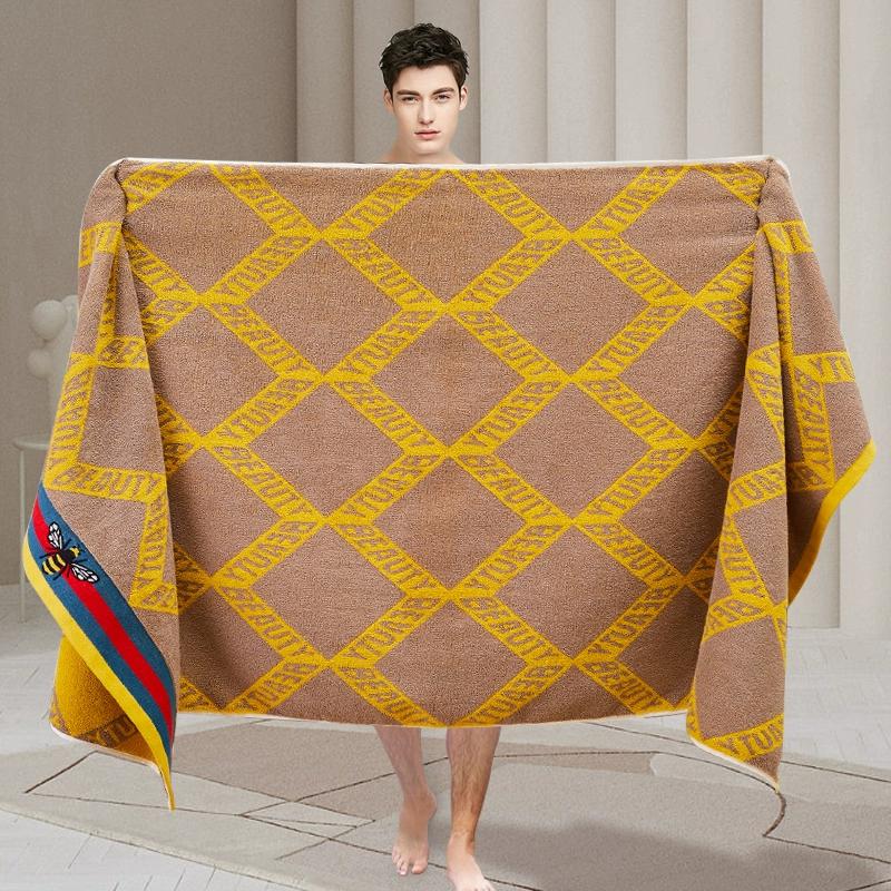 70x140cm Pure Cotton Bath Towels for Bathroom, Soft and Absorbent Vintage BathTowels for Women and Men, Wrapping Towels,1pc