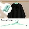 1/3Pcs Telescopic Folding Clothes Hanger Multi-functional Double Rod Design Portable Compact Clothes Drying Rack