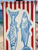 1pc Beach Towel with Bluefin Tuna and Mackerel Pattern Design Suitable for Beach Vacation Pool Yoga Summer Gift for Friends