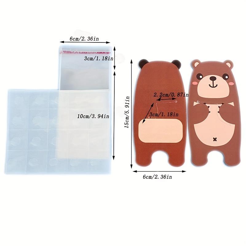 50Pcs Cartoon Packaging Bundle - Candy Bags with Animal Cards, Ideal for Baking, Jewelry & Gift Wrapping