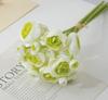 Artificial Mini Lotus Flower Bouquet Realistic Faux Floral Arrangement for Home Office Table Decoration Indoor Use