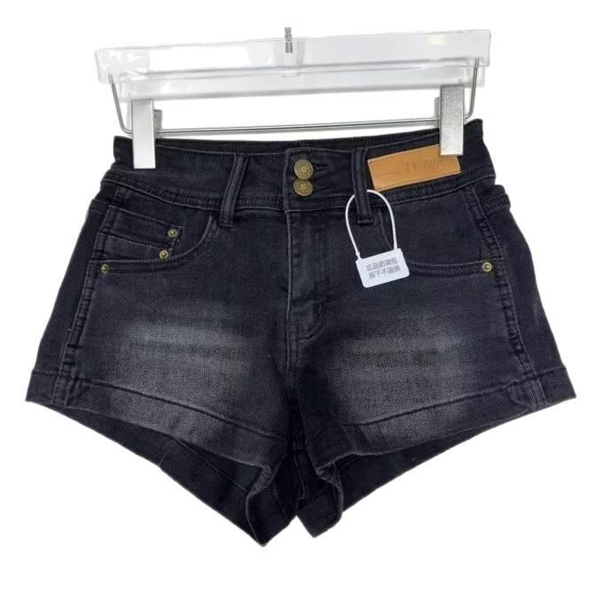 American Retro Hot Girl Slim A-Line Denim Shorts - Summer 2025 Women's Wide Leg Super Shorts