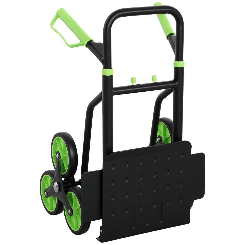 Six-Wheel Folding Sack Barrow Trolley - Black/Green