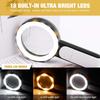 JMH Magnifying Glass with Light, 30X Handheld Large 18LED Cold and Warm Light with 3 Modes, Illuminated Magnifier for Seniors Reading,