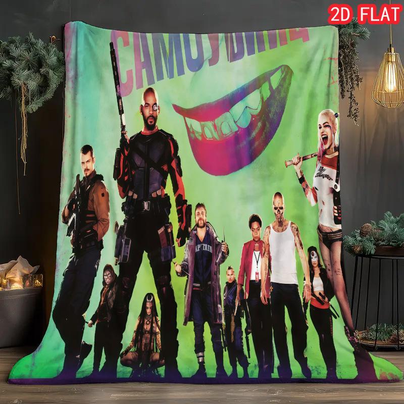 

Joker Classic Look Fleece Blanket Lightweight Soft Durable Blanket for Bedroom Sofa Living Room Movie Theme Decor 75x90cm