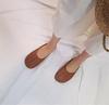 Urlaubswind runder Kopf 2025 Sommer neu gewebtes Design atmungsaktiv lässig vielseitig niedrig Absatz Fischer Damen Mode Halbschuhe
