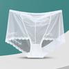 Große Größe Damen Sommer Dünn Modisch Spitze Netzgarn Transparent Bauchweg Hüfte Hohe Taille Dreieck Slips