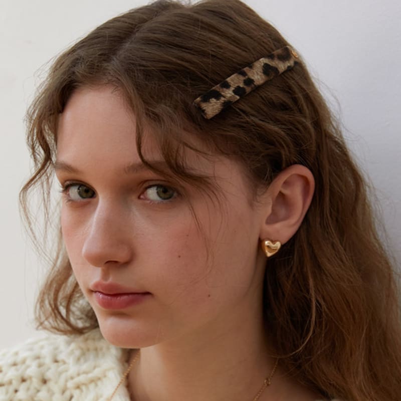 OVLA klassische Leoparden-Haarspange_schmal lang_2 Farben HP038