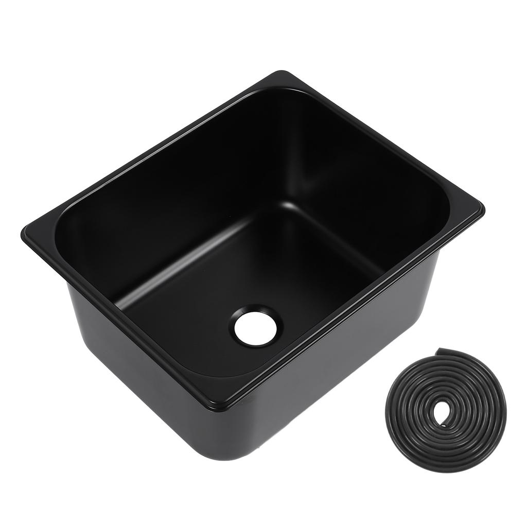 320 X 260 X 150mm RV Sink 304 Stainless Steel Square Kitchen Bathroom Wash Basin Sink with 40mm Outlet for Caravan Food