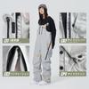 Snowboarding Snowboarding Bib Ski Snow Cold Work Playing In the Mountain Cold Heat Abrasion Water Pressure Resistance HX2303 [MORGEN SKY] Wear, Wear,
