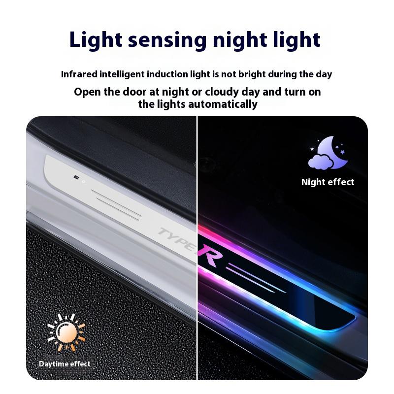 Car Wireless LED Threshold Light Accessories For Honda Type R Accord Civic Passport HR-V City CR-V FIT WR-V Jazz Pilot Odyssey
