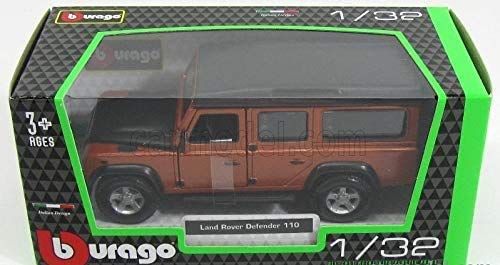 Burago Land Rover Defender 110 Station Wagon 1995 (Orange) 1/32 Scale Diecast Model Car