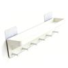 Wall Key Holder Mail Organizer Wall Mount Hanging Key Rack with 6 Hooks for Sunglasses Wallets White