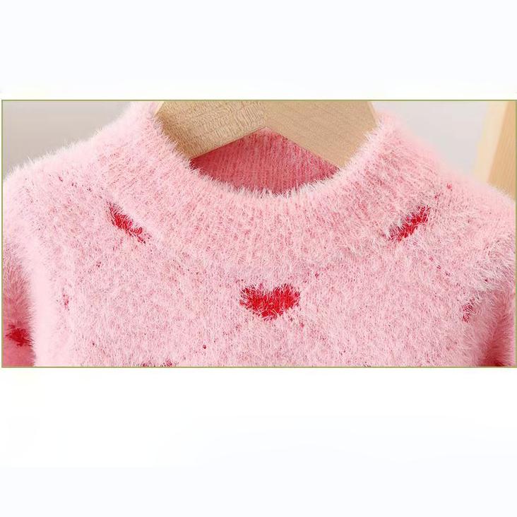Autumn Winter Girls Baby Snow Keep Warm Knitted Sweater Mini Dress