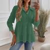 Women Solid Color Fashionable Comfortable Casual Long Sleeve Shirt