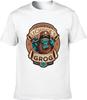 Men's Round Neck T-Shirt LECHUCKS GROG Monkey Island Pirate Carefully Designed, Every Design Is Just Right White