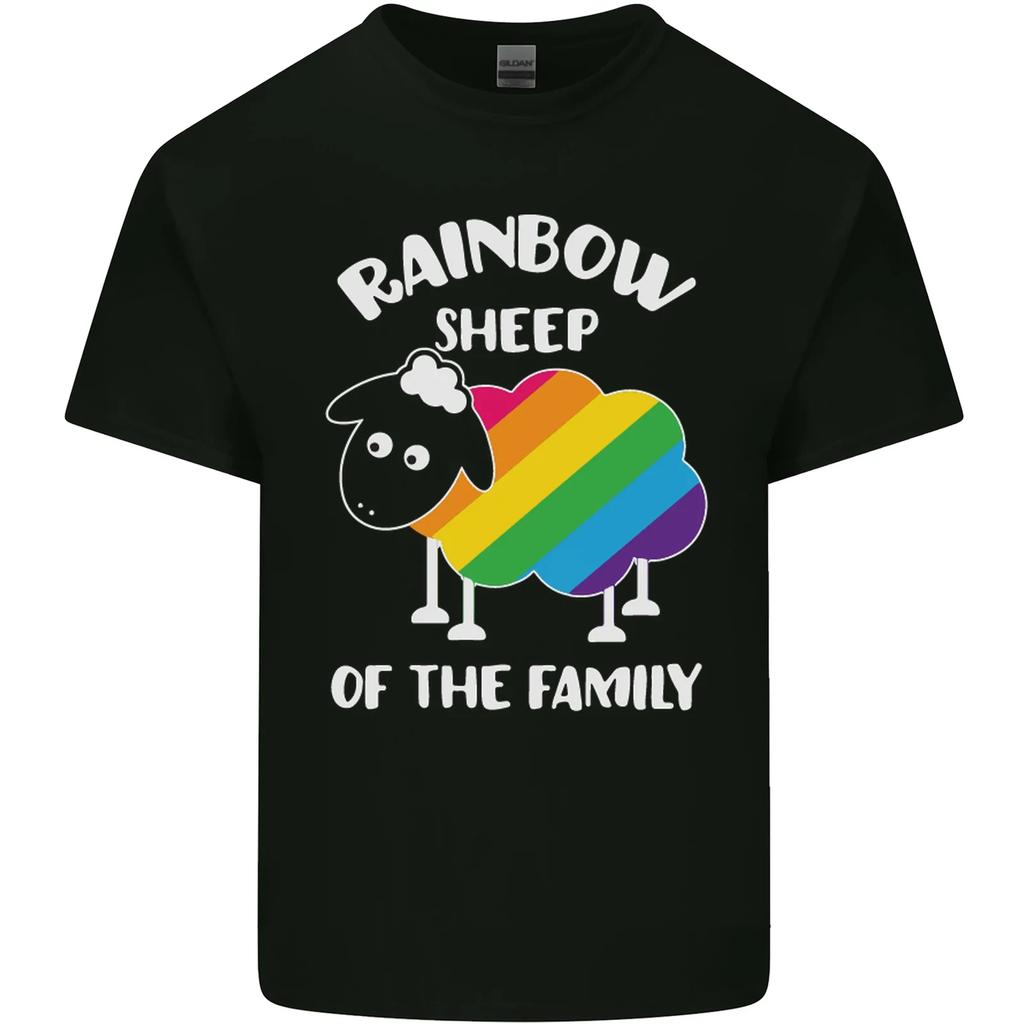 LGBT Rainbow Sheep Funny Gay Pride Day Kids T-Shirt Childrens