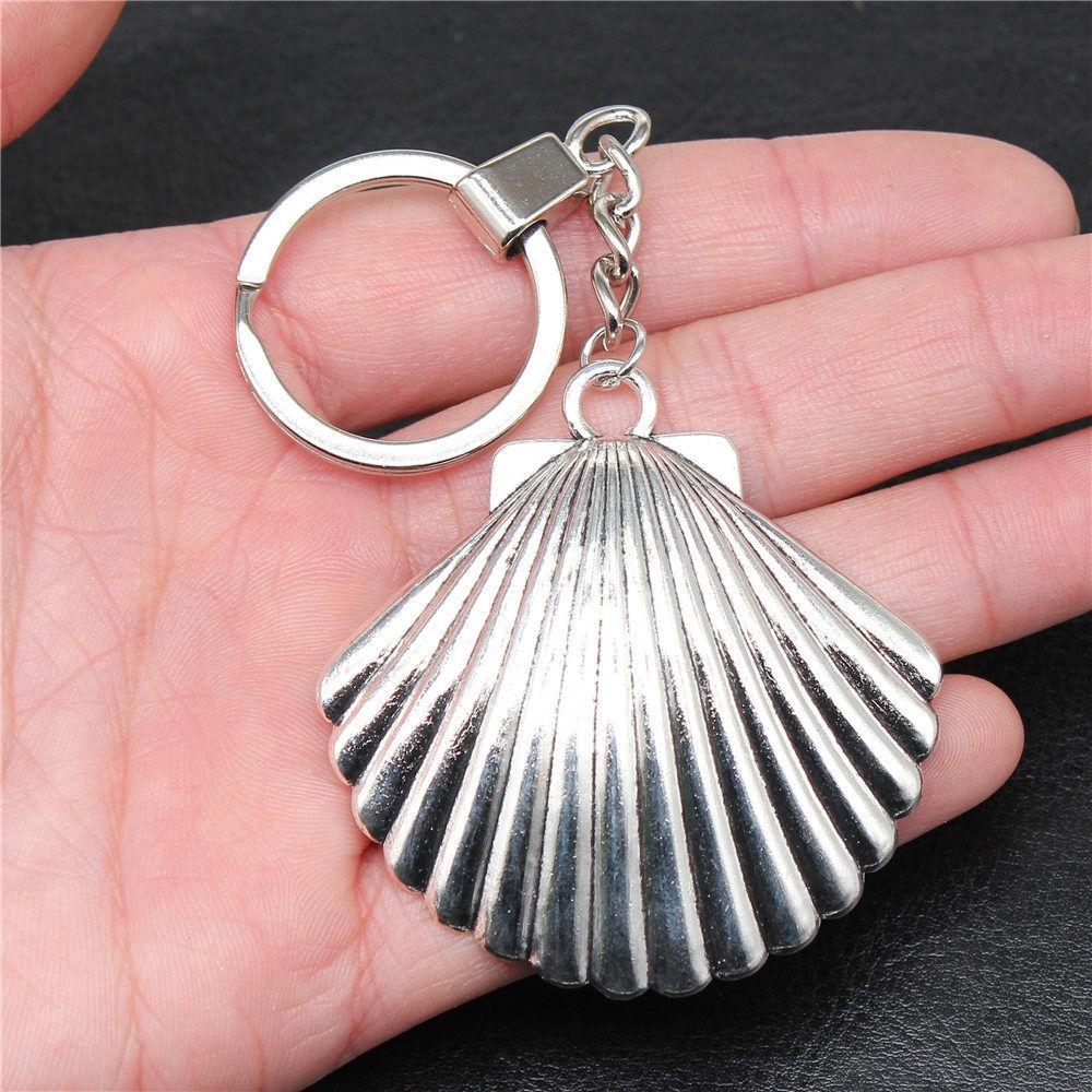 Marine Life Turtle Ocean Creature Pendant Antique Bronze Metal Keychain with 30mm Ring for Men Fashion Gift