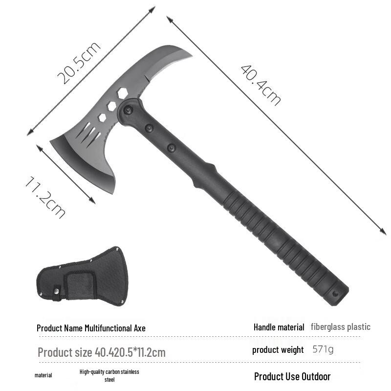 Multi-function Outdoor Tactical Axe with Saw