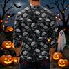 Men's Long Sleeve Shirt with Halloween Print for Casual Everyday Wear