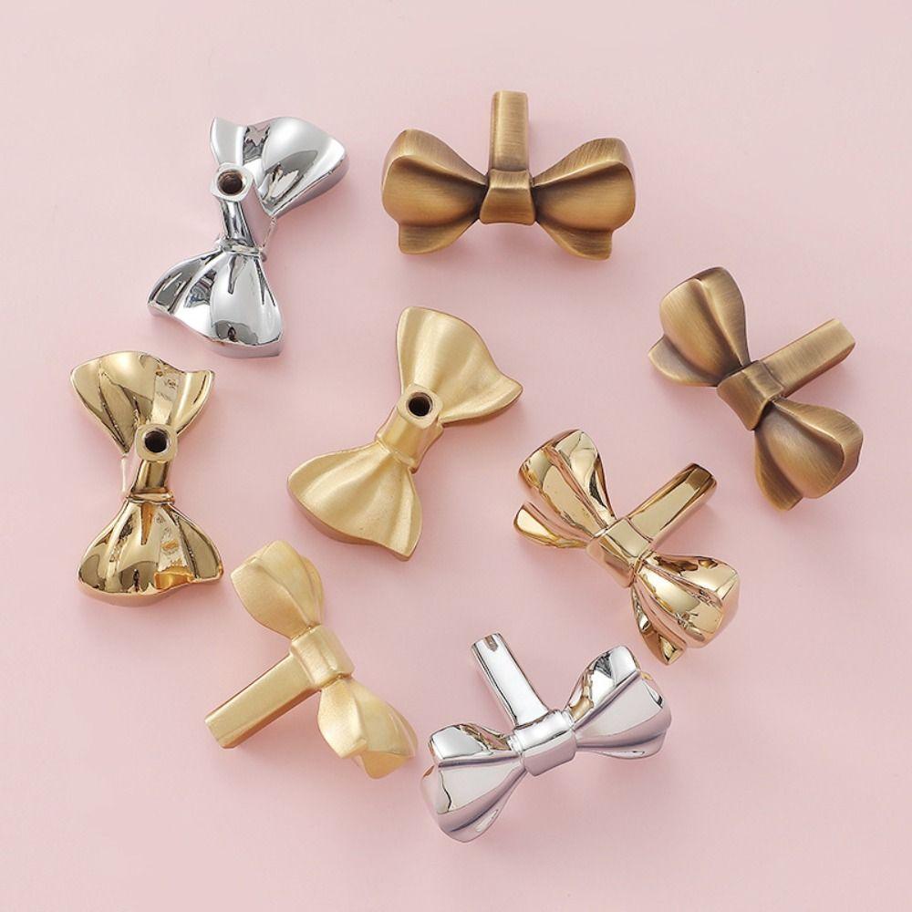 Retro Bow Tie Brass Handle Furniture Hardware Wardrobe Drawer Pulls Cabinet Door Knobs Furniture
