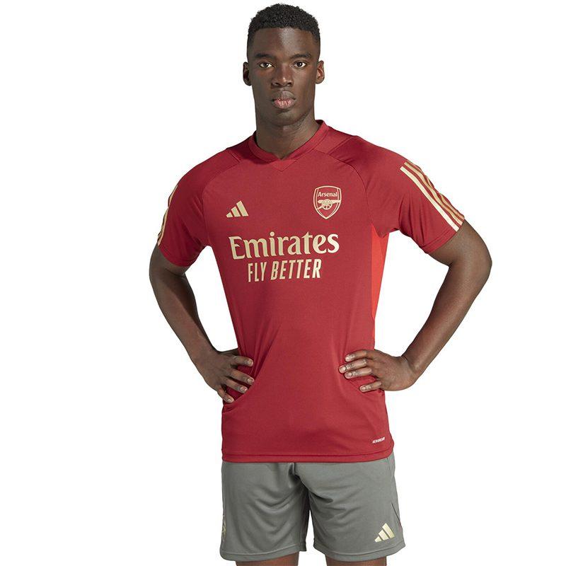 adidas Maillots de Football Arsenal Homme Rouge Coupe Droite Modérée IJ7797