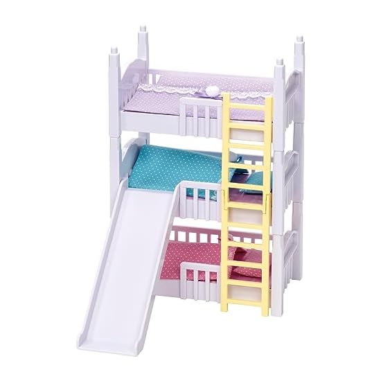 TAKARA TOMY Licca-chan LF-06 Athletic 3-Tier Bed, Dress-up Play, Pretend Play Toy, Ages 3 and up