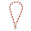 Christmas Imitation Pearl Necklace for Women Fashion Santa Claus Snowman Pendant Clavicle Chain Jewelry