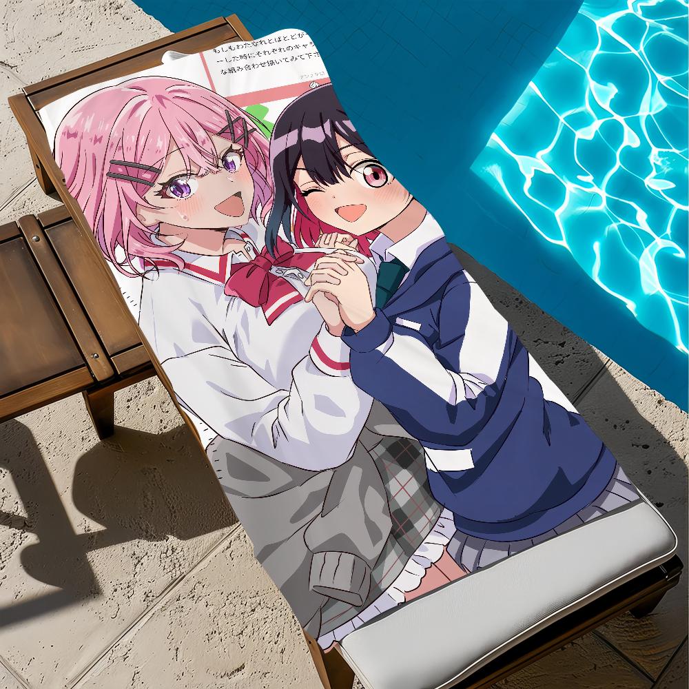 W-watanare Renako anime Amaori Ajisai Sena Towel Beach Quick Dry Soft Pool Towels Gift for Travel Gym Shower Camping sports