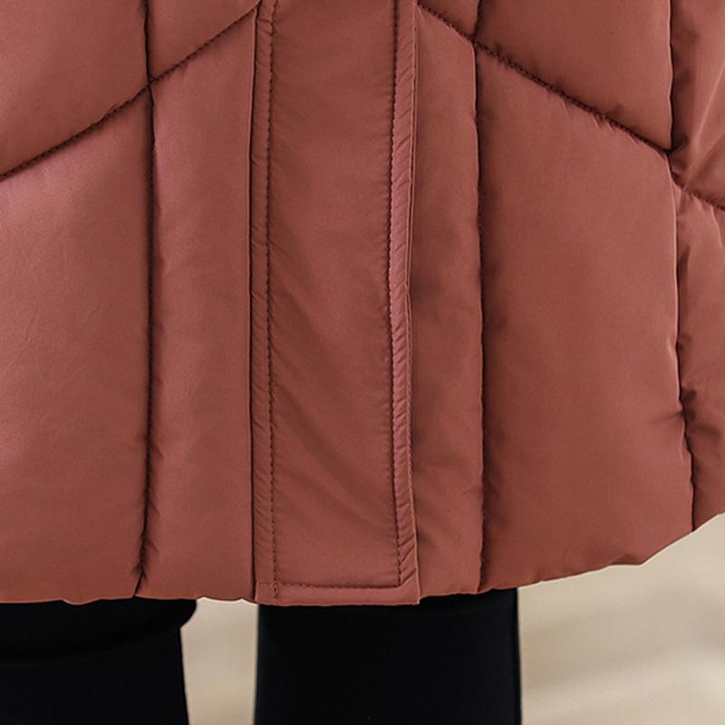 Dámské bundy zimní dlouhé parky s kapucí elegantní tlusté teplé kabáty větší velikosti zimní svrchní oděvy