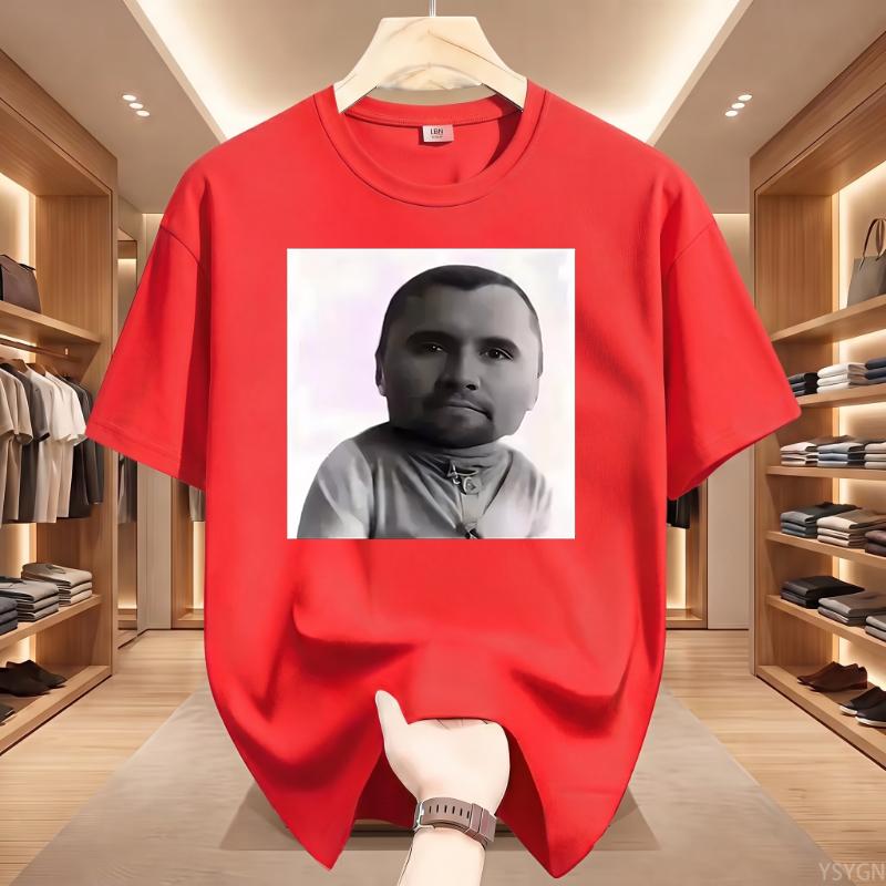 Maglietta Grafica Divertente Charlie Kirk Baby Face Meme Unisex Moda Unisex T-shirt Classica a Maniche Corte Stile Street Harajuku