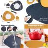 Faux Leather Placemats and Coaster Sets of 4 Dual-Sided PU Table Mat Hot Resistant Place Mats for Dining Table Christmas Decor