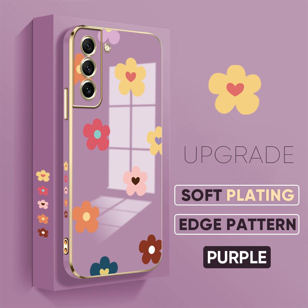 Colorful Printing Patterns Square Edge Pattern Casing Plated Phone Shell Luxury Plating Soft Phone Case for iPhone Motorola Moto OnePlus Samsung