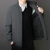 Large Size Men's Cotton-padded Jacket Winter Plus Velvet Thickened Executive Stand-up Collar Thickened Plus Velvet Jacket