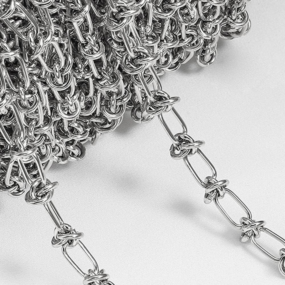 

1 м Толстые Звеньевые Цепи из Нержавеющей Стали DIY Хип-Хоп Чокеры Мужские Ожерелья Браслеты Фурнитура Аксессуары для Изготовления Украшений 1Meter