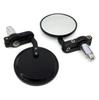 SZYUMO 22mm Universal Motorcycle Bar Mini Mirror Set for Easy Round Shape Mirrors, Scooters, Installation, (Black)