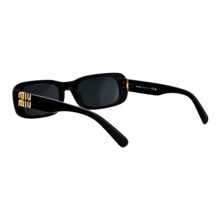 MIU MIU Logo Rectangle Sunglasses Women Sunglasses Black 0MU08ZS1AB5S0