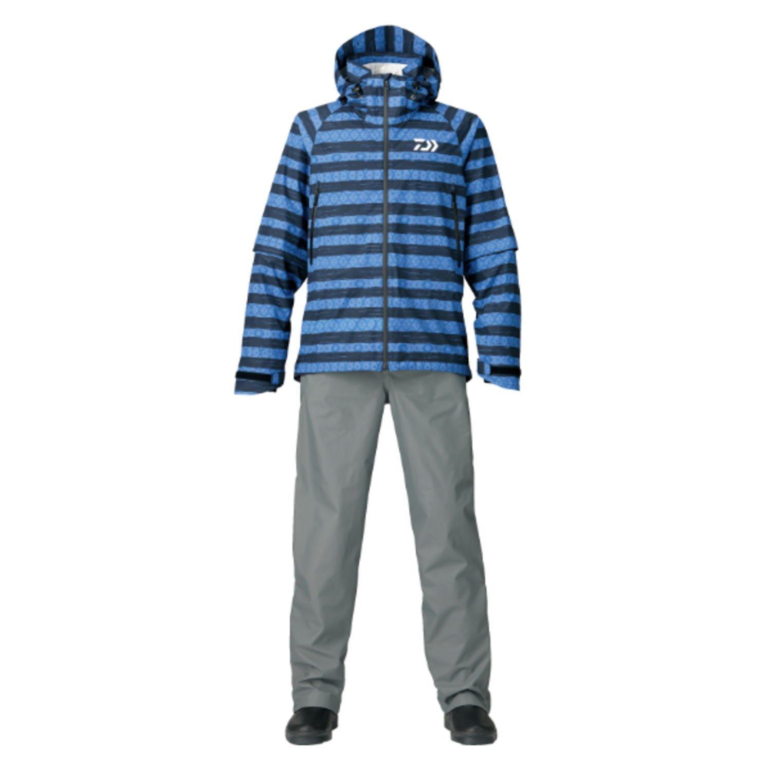 

DAIWA Rain Wear Rain Max Detachable Rain Suit Blue Border XL DR-3007