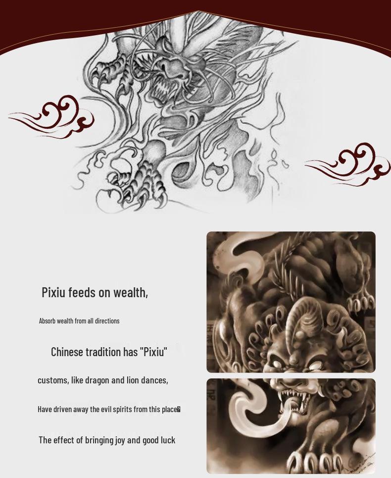 Men's Pixiu Thai Silver Dragon Head Prayer Beads Bracelet
