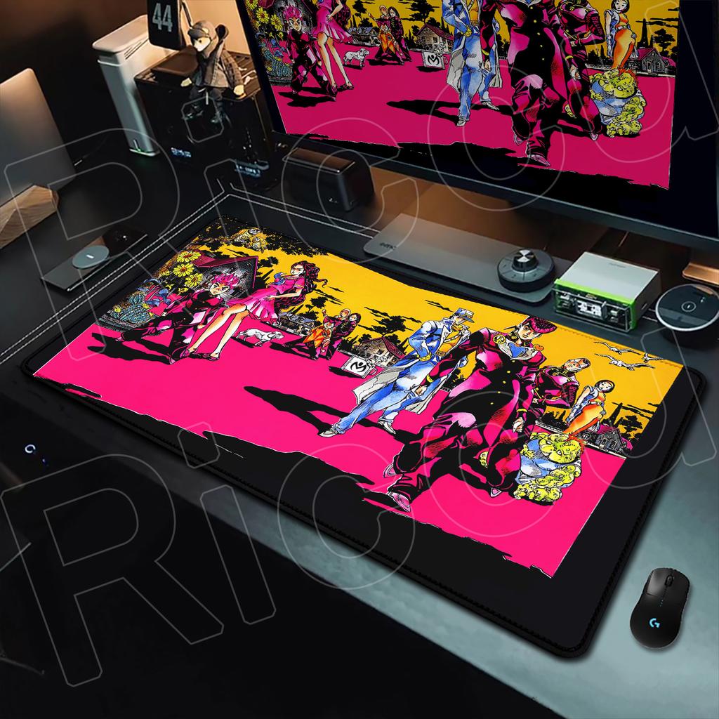 Anime Jojo Bizarre Adventure Mouse Pad Gamer Rubber Non-slip Base Deskmat Kujo Jotaro Cabinet Keyboard Gaming Office Accessories