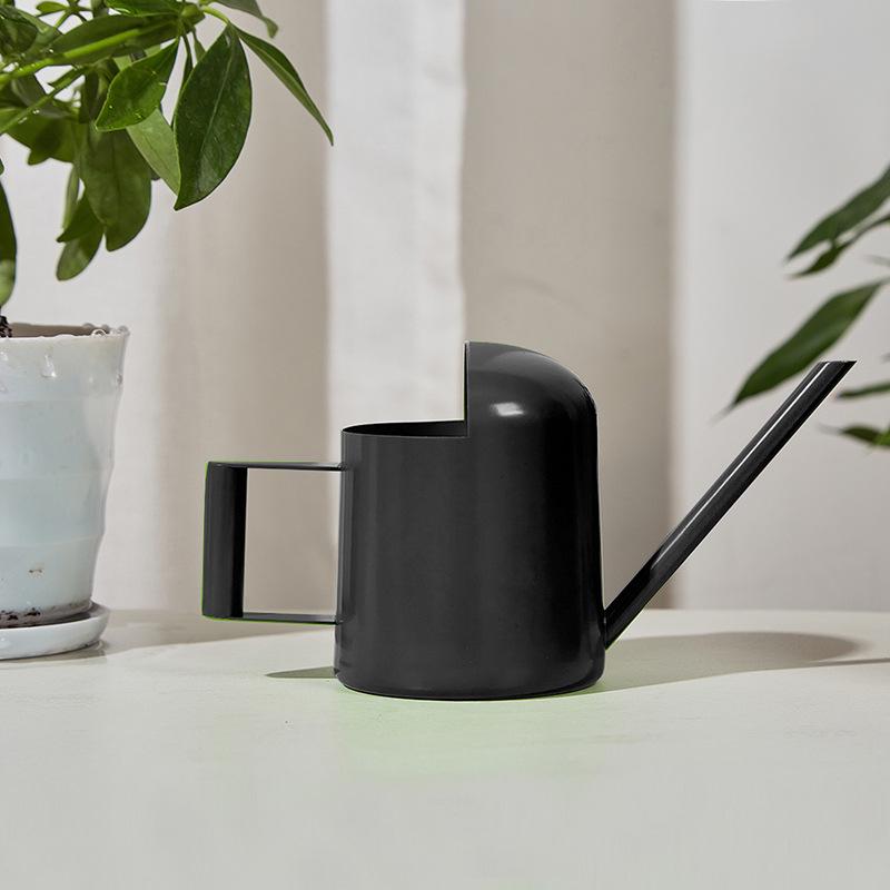 Bitkiler ve Çocuklar İçin Kompakt Siyah Paslanmaz Çelik Mini Sulama Kabı